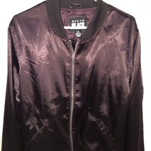 Urban Black Dark purple Satin bomber